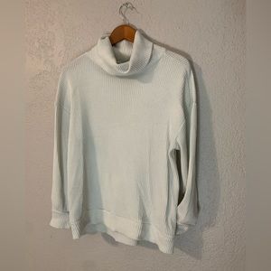 White Gap Turtleneck Sweater - waffle knit long sleeve. Very soft!